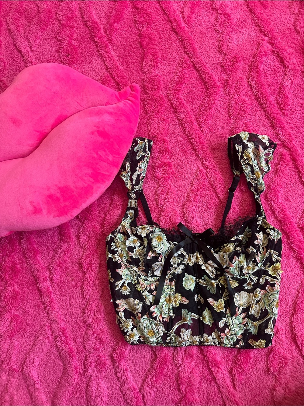 For love and lemons x Victoria’s Secret collab lace floral corset